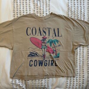 Coastal Cowgirl Surf Tee - Brown